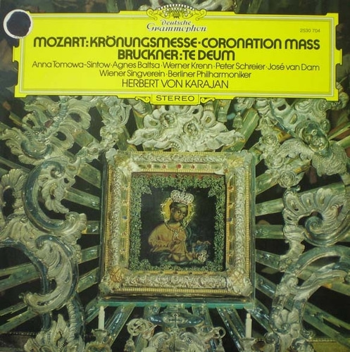 Mozart - Coronation Mass/ Bruckner - Te Deum-Karajan 중고 수입 오리지널 아날로그 LP