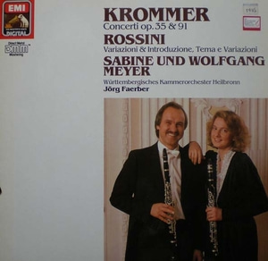 Krommer/Rossini- Clarinet Concertos 외- Sabine &amp; Wolfgang Meyer/Faerber 중고 수입 오리지널 아날로그 LP