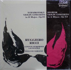 Tchaikovsky/Dvorak- Violin Concertos- Ricci/Sargent 중고 수입 오리지널 아날로그 LP